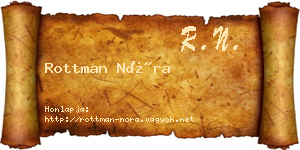 Rottman Nóra névjegykártya